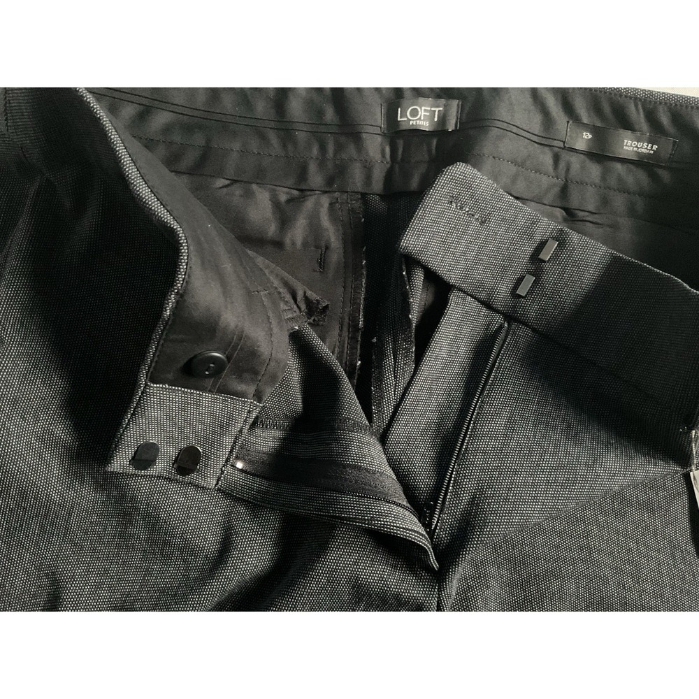 Loft Curvy Trousers Womens 12 Charcoal Gray Dress Pants Work Office Casual - Picture 8 of 10